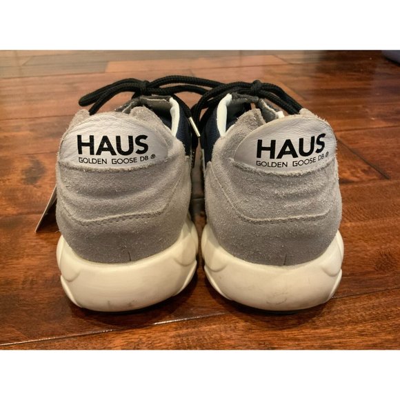 Golden Goose Blue & Gray "Haus" Lace-Up Skater Sneakers, Size 9 (US) 39 (IT) - Picture 5 of 9